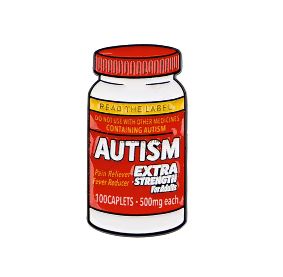 Autism Extra Strength Bottle Lapel Pin